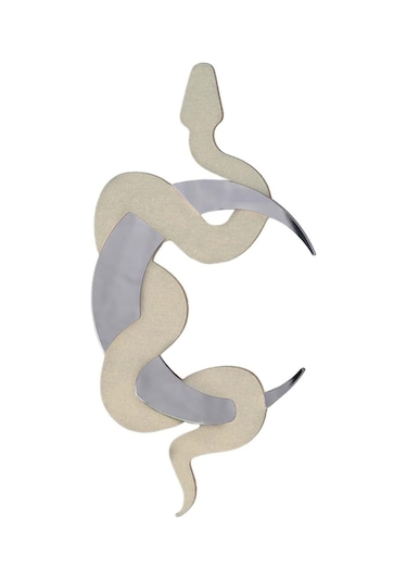 Suntek Duvar Dekor Ay Yılan Ayna Süsleme Banyo Otel Evi Ahşap