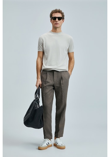 Lufian Tıno Erkek Modal Karışımlı Kazak Açık Bej Açık Bej 111090110100570 Açık Bej