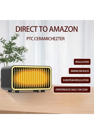 Xiyyadms 800w Ptc Seramik Taşınabilir Isıtıcı, Hızlı Isınma Ve Düşük Gürültü İle Ofis/yatak Odası İçin
