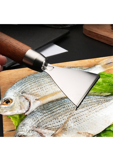 Paslanmaz Çelik Taşınabilir Balık Pulları Temizleyici Kablosuz Mutfak Balık Pulları Temizleyici Gümüş