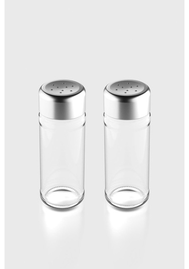 Renga Voca 112 Ml Metal Kapaklı 2'li Cam Tuzluk Biberlik Seti 121011 Gümüş