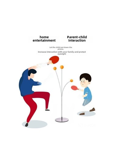 Suofeng Ev İçi Ping-pong Egzersiz Aleti: Tek Kişilik Antrenman, Yumuşak Eksen, El-göz Koordinasyonu Geliştirici, Çocuk Ve Aile İçin 6 Top + 3 Çubuk + 2 Tahta Raket