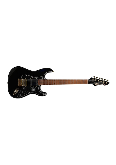 Peavey Raptor Lightning Bolt St 60th Hss Stratocaster Elektro Gitar Gold Hardware - Black