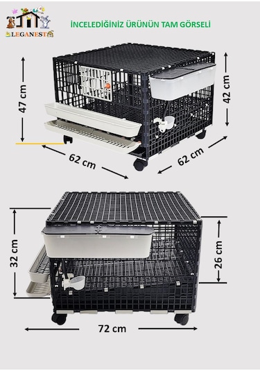 62cm X 62cm X 47cm 25-30ad. Bıldırcın Kapasiteli Lgn6040 Bld Tk