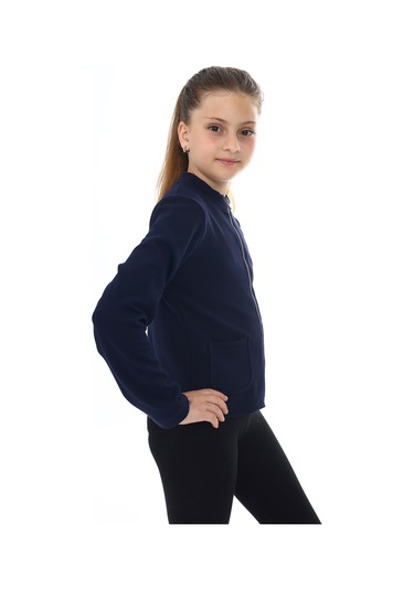 Toontoy Kız Çocuk Okul Hırka Lacivert