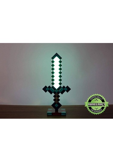 Dükkan Design Minecraft Diamond Sword Gece Lambası Çok Renkli