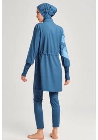 Haşema 3079 Petrol Mavisi Anadolu Koleksiyonu Parmak Geçirme Detaylı Jileli 5 Parça Tesettür Mayo Takımı Çok Renkli Haşema 3079 Petrol Mavisi Anadolu Koleksiyonu Parmak Geçirme Detaylı Jileli 5 Parça Tesettür Mayo Takımı Çok Renkli