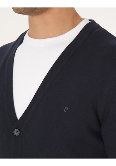 Pierre Cardin Erkek Lacivert Hırka Triko 50317330-vr033 Lacivert