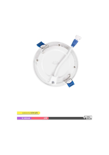 ACK Sıva Altı Yuvarlak LED Panel Armatür 3000K AP01-00600 Beyaz