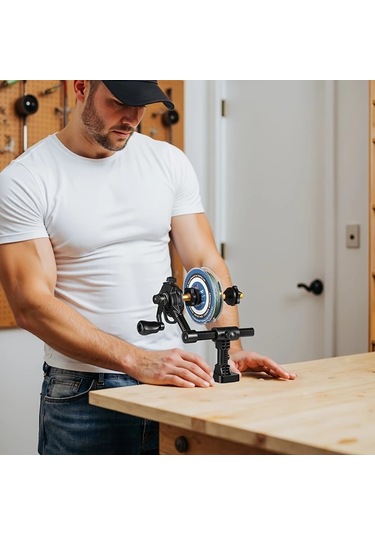 Xuweiwei Çok Fonksiyonlu Balıkçılık Hattı Makinesi Masa Kelepçesi Biriktiricisi 01 Döner Makara Pvc Malzeme Balıkçılık Aksesuarları