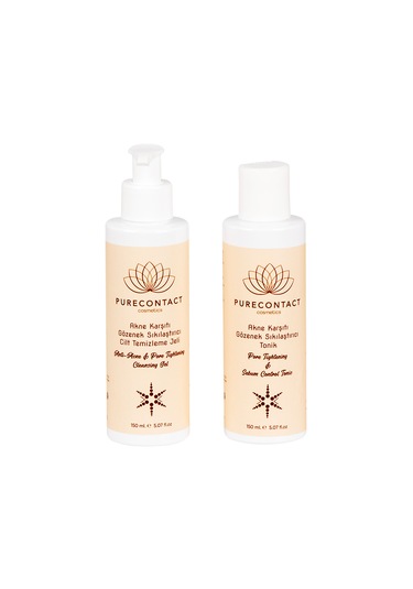 Purecontact Akne Karşıtı Gözenek Sıkılaştırıcı Yüz Temizleme Jeli 150 ML + Tonik 150 ML