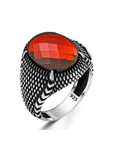 Zirkon Taşlı Pençe Tırnaklı Gümüş Yüzük Gümüş