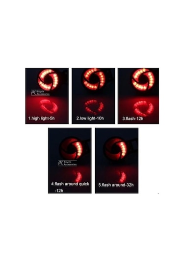 Forte Gt Usb Şarjlı Bisiklet Arka Işık 100 Lümen Xbyc 6118 Siyah