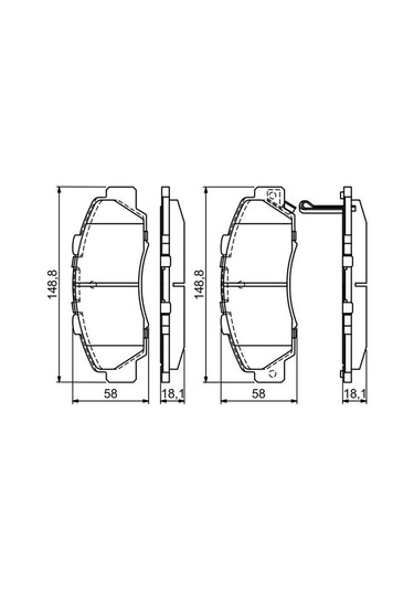Honda Accord 3.0 1998-2003 Bosch Ön Balata N11.1446