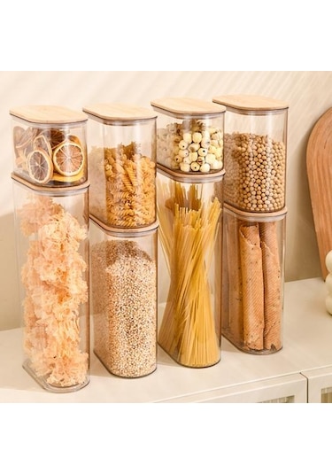 Hava Geçirmez Gıda Saklama Kabı Kapaklı Kapalı Kavanoz Büyük Kapasiteli Bpa İçermez Diğer