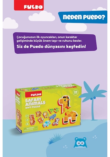 Puedo Ayakta Durabilen Bebek Puzzle Safari