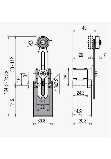 Fr 1655 Kayar Kapılar İçin Limit Siviç Pizzato 1nc-1nc