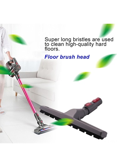 Yaozixa  V7 V8 V10 V11 İçin Değiştirme Ahşap Zemin Fırçası - Uzun Tüy Dizaynı - Gri Renk - 92001804 Uyumlu