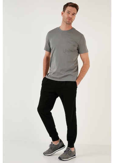 Buratti Pamuklu Regular Fit Bisiklet Yaka Basic Erkek T Shirt 59020201 Açık Haki