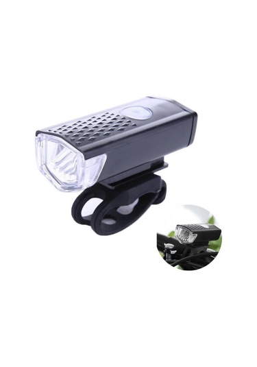 Forte GT XBYC 6131 Ön Işık 300 lümen usb şarjlı bisiklet ön farı Gri - Siyah