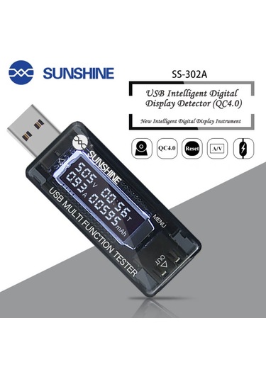 Usb Şarj Akım Voltaj Test Cihazı Usb Arıza Tespit Cihazı Ss-302A