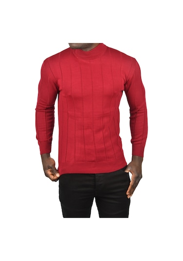 Deepsea Erkek Bordo Slim Fit Likralı Tüylenme Yapmayan Yarım Balıkçı Çizgili Triko Yarım Boğazlı Kazak 2505503 Bordo Deepsea Erkek Bordo Slim Fit Likralı Tüylenme Yapmayan Yarım Balıkçı Çizgili Triko Yarım Boğazlı Kazak 2505503 Bordo