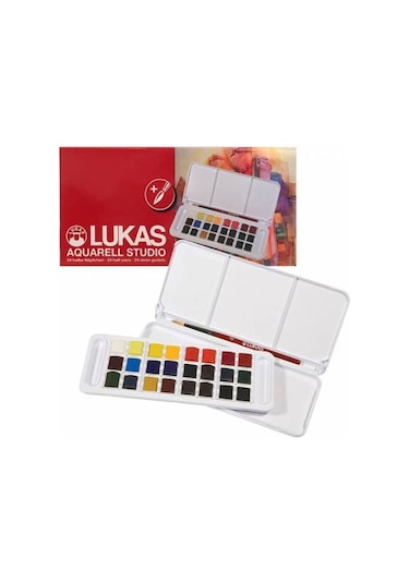 Lukas Aquarell Studio Sulu Boya Seti 24 Renk 1/2 Tablet
