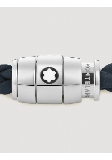 Montblanc Küçük Soft Mavi Deri Bileklik 136012 Mavi