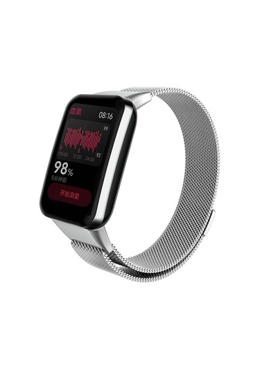 Biriva Home Xiaomi Mi Band 7 Pro Krd-01 Metal Kordon-gümüş