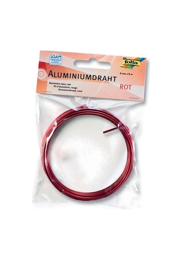 Folia Aluminyum Tel 2 Mmx5Mt. Kırmızı