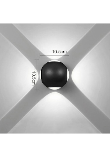 Homyl Duvar Apliği Ev Dekorasyonu Için Duvara Monte Koridor 3000k-sıcak-beyaz Siyah