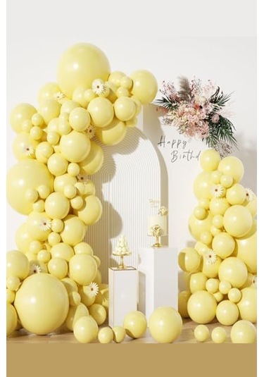 Beysüs Sarı Makaron Balon 20 Adet 12inç