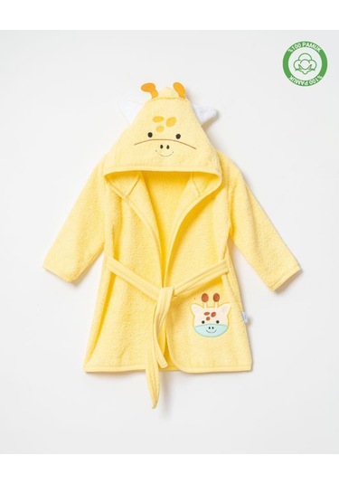 Zürafalı Bornoz Sarı Sarı