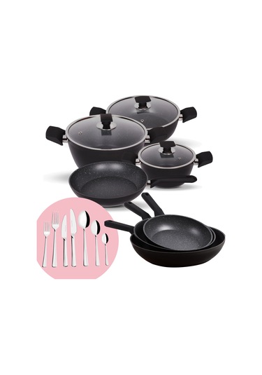 Serenk Excellence 52 Parça Çeyiz Seti Siyah