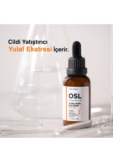 OSL Omega Skin Lab Hydra Shine Sun Nemlendirici Güneş Koruyucu Serum SPF50 30 ML