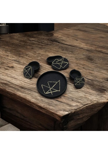 Hasır Sepet, Jüt Ip Sepet, 4'lü Dekoratif Saklama Kutusu, Hediyelik Sepet, Hasır Sunum Tepsi