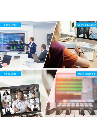 Xindoker Y02 Usb Konferans Mikrofonu - 360 Tüm Yönlü Ses Alıcı, Gömülü Hoparlör, Plug & Play, Ofis Toplantıları, Online Öğretim, Oyun Sesleri İçin Altın Renk