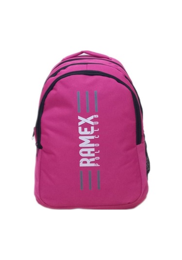 Unisex Pembe Ramex Sırt Çantası Büyük Boy Seyahat Okul Çantası Su Itici Pembe