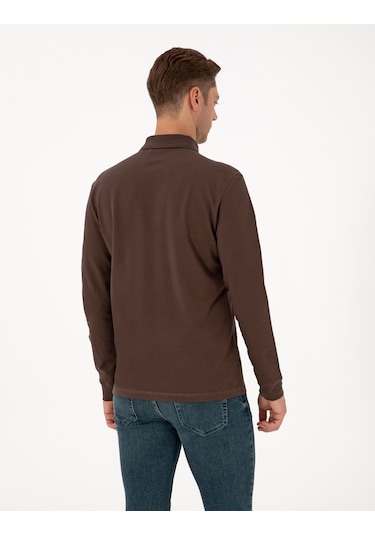 Pierre Cardin Erkek Koyu Kahverengi Sweatshirt 50314046-vr084 Koyu Kahverengi