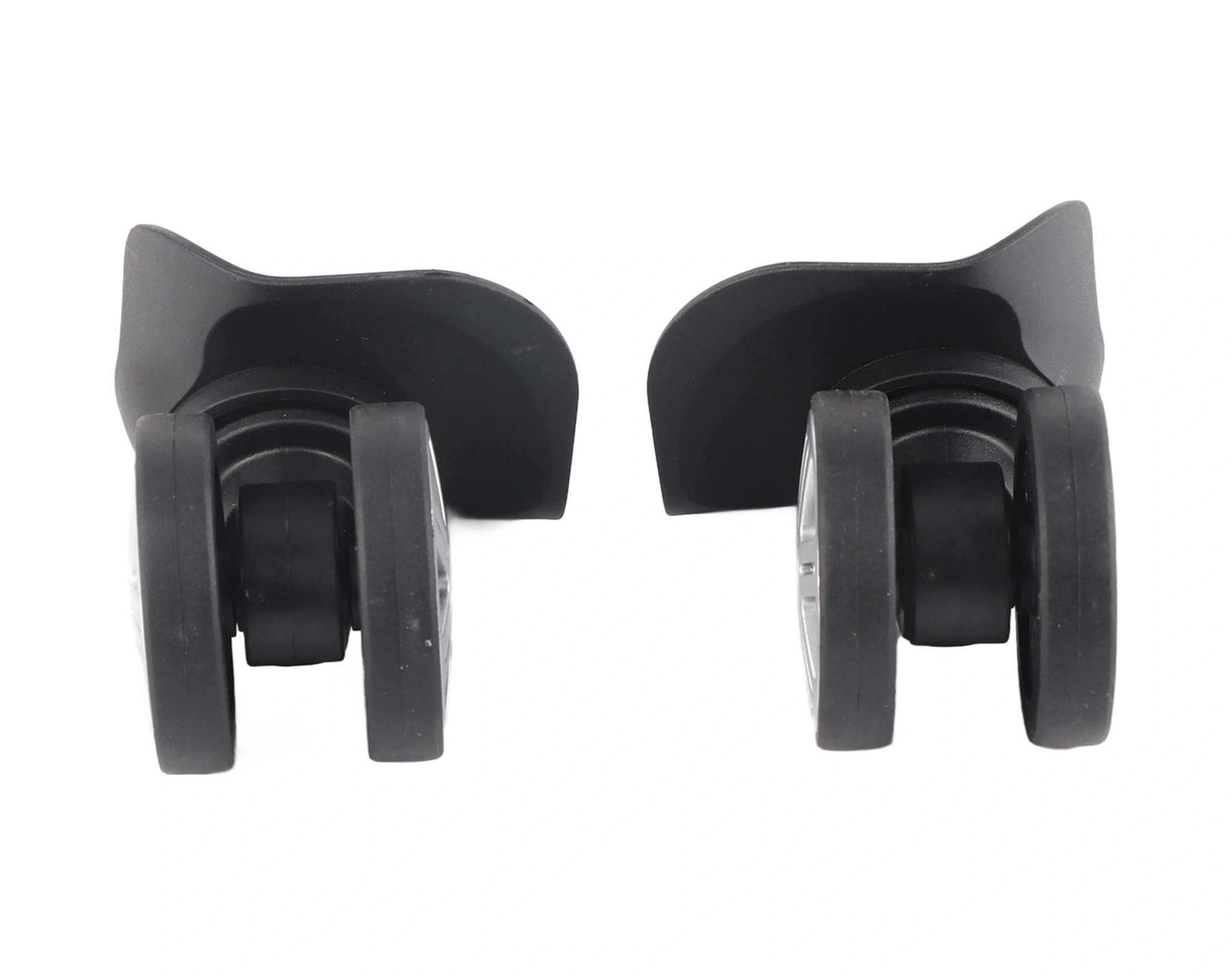 Shineyee Sessiz Çift Sıra Büyük Tekerlek Valiz Aksesuarı, Pp+pet Malzeme, Yüksek Kaliteli, Kolay Kurulum, Siyah 2 Adet Tekerlek + 8 Adet Vida