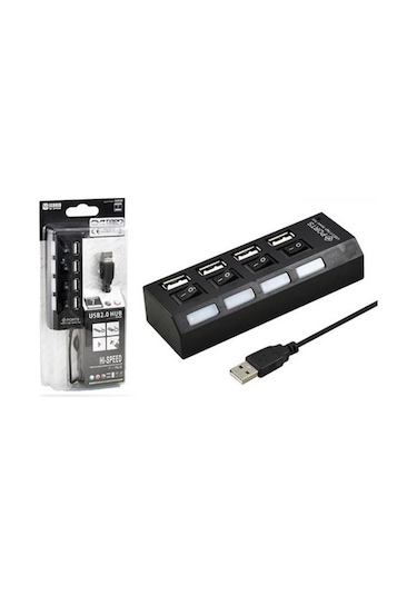 Platoon PL-5714 Anahtarlı 4Lu 2.0 Usb Çoklayıcı