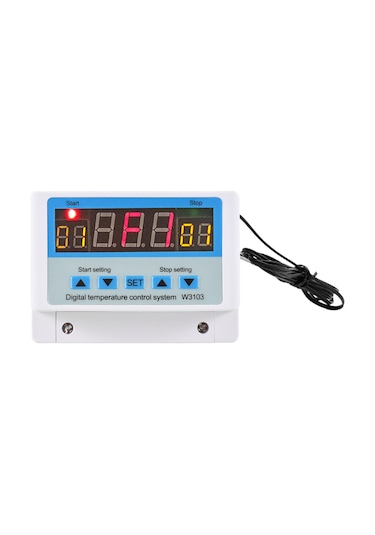 Qingmipy Akıllı Sıcaklık Kontrol Cihazı W3103 - 30a Dc24v, Dijital Gösterge, -50 110 C Aralığı, Tam Otomatik Regülasyon