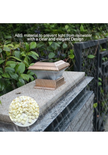 Yaozixa Güneş Enerjili Bahçe Işığı Dış Mekanlı Ip44 Su Geçirmez Abs Malzeme Led Akıllı Otomatik Açma Beyaz Işık Balkon, Çit, Peyzaj Işığı