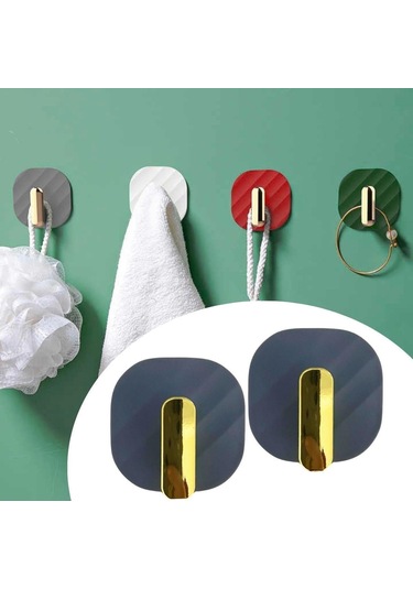 Sıladanal 2li Yapışkanlı Retro Askılık Dolap Kapak Kulpu Gri Diğer