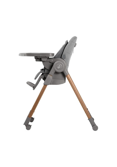 Maxi-Cosi Minla Plus 6'sı Bir Arada Ahşap Görünümlü 4 Tekerlekli Mama Sandalyesi Elegance Graphite