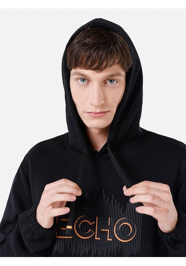 Colin's Colins Regular Fit Baskılı Siyah Erkek Sweatshirt Cl1067464 Siyah