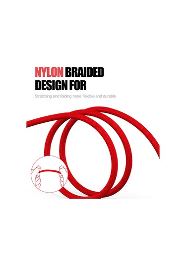 Ekılıf - Kablo 3 İn 1 Usb Kablo Lc93 - Kırmızı - T8251 Kırmızı