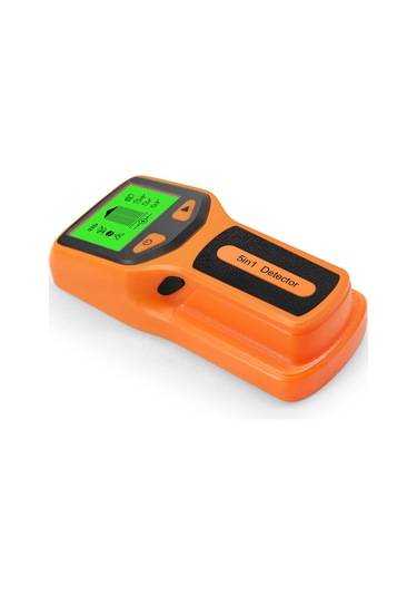 Siyah Saplama Bulucu Duvar Tarayıcı - 5'i 1 Arada Elektronik Saplama Dedektörü, Hd Lcd Ekranlı, Ahşap Ac Tel Metal