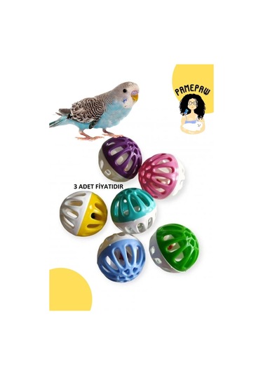 Kuş Oyuncak Zilli Top 3'lü Kuş Oyuncak