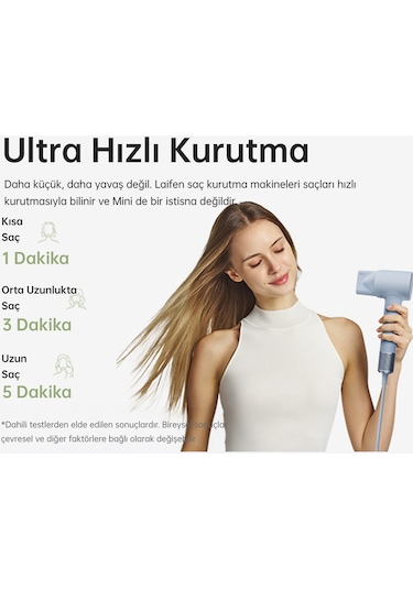 Laifen Mini Saç Kurutma Makinesi - Mavi